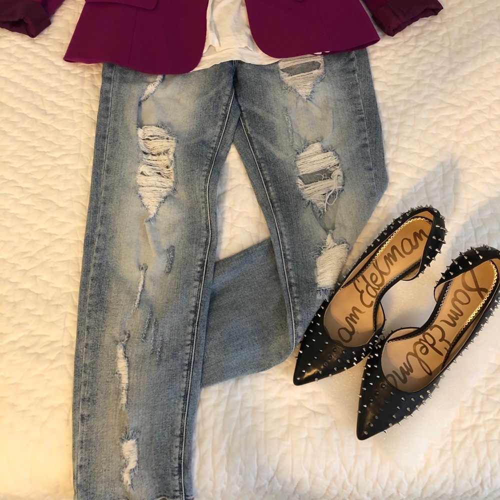 Pink Blush Maternity Jeans, Lt Wash, Sz M